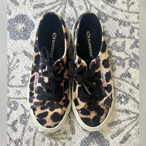 Superga Velvet Leopard Sneakers - Picture 7 of 8